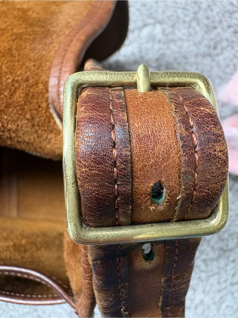 RARE NYC MADE Vintage Coach Companion Flap Bag | British Tan Leather #9919 - Picture 6 of 16